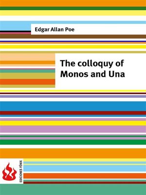 cover image of The colloquy of Monos and Una (low cost). Limited edition